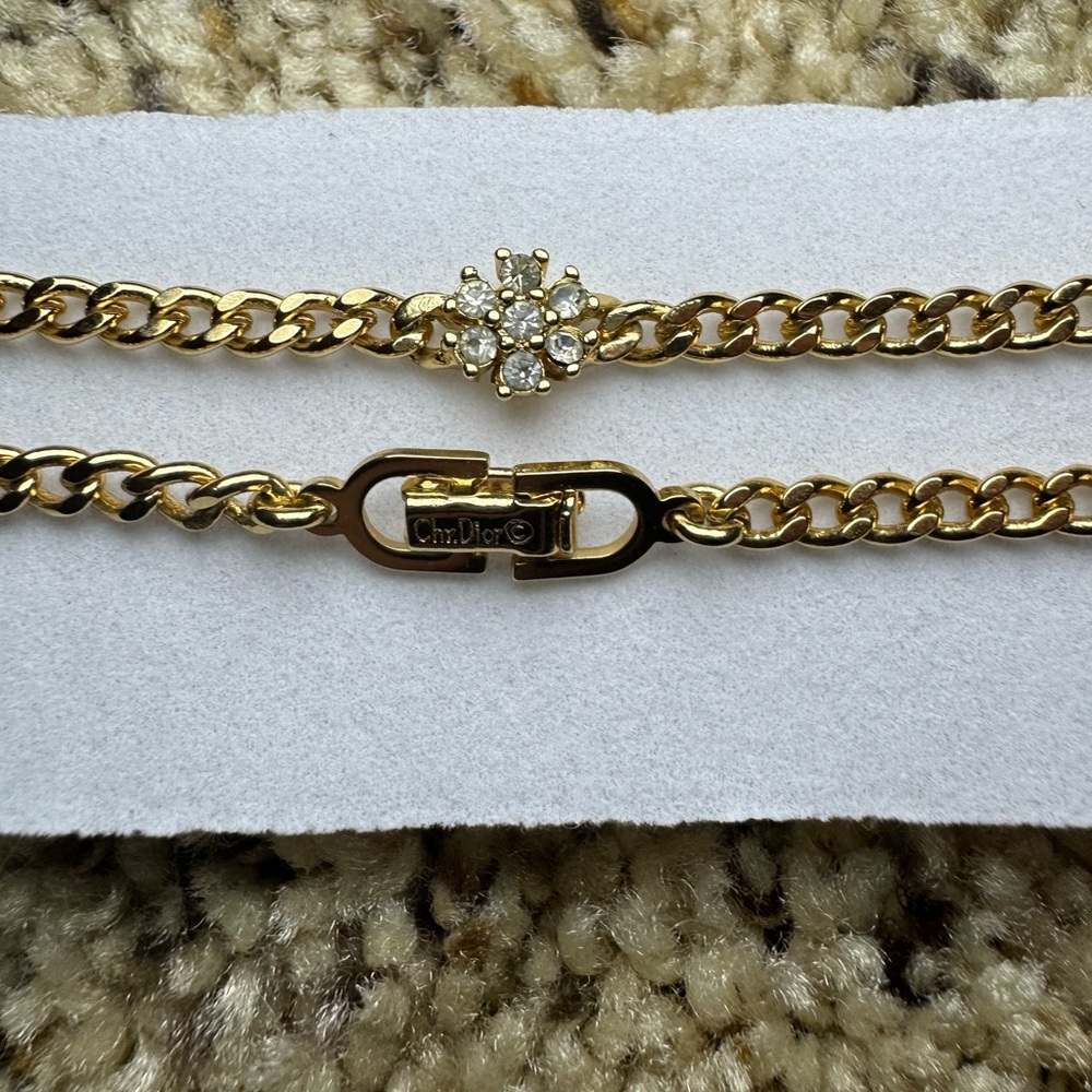 Authentic pre loved Christian Dior gold bracelet
